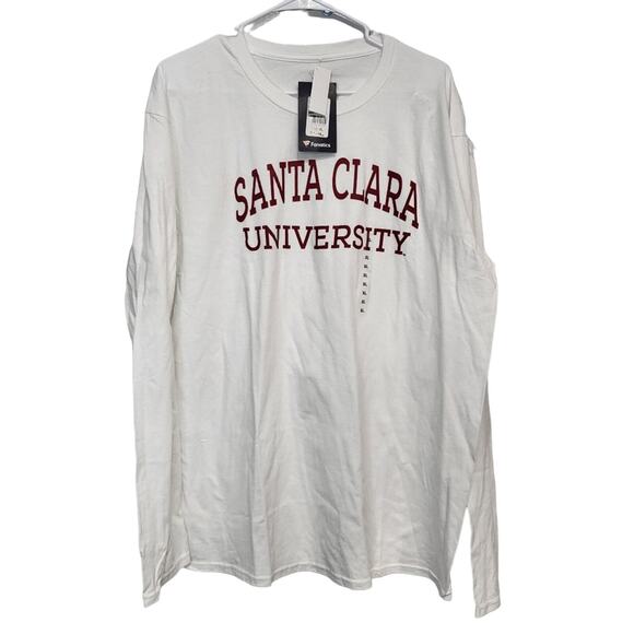 NEW SCU SANTA CLARA UNIVERSITY LONG SLEEVE WHITE T-SHIRT - M - Picture 1 of 5